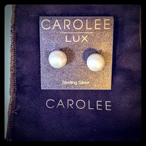 Large pearl earrings